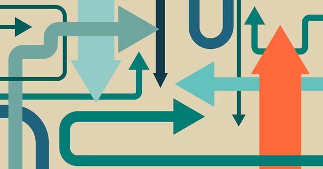 Many arrows intersecting confusingly